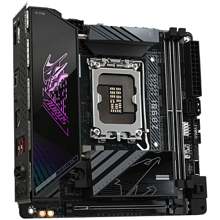 Материнская плата Gigabyte Z890I AORUS Ultra Z890 Soc-1851 2xDDR5, 2xSATA3, RAID, 2хM.2, 1xPCI-E16x, 5xUSB3.2, 1xUSB3.2 Type C, DP, HDMI, WiFi, 5Glan, Mini-ITX