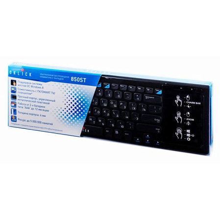 Клавиатура Oklick 850ST Multimedia Touch Black USB