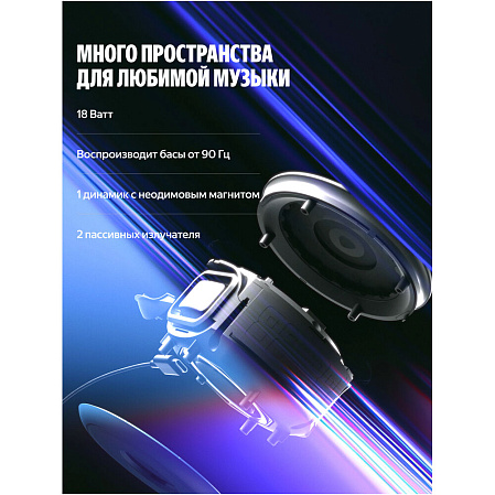 Умная колонка Яндекс Станция Мини 3 Про с голосовым помощником Алиса Zigbee Black
