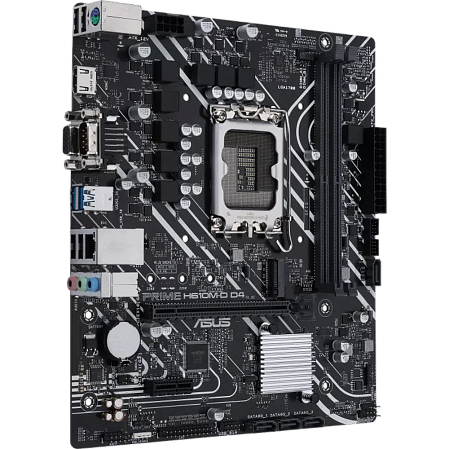 Материнская плата ASUS Prime H610M-D D4 H610 Socket-1700 2xDDR4, 4xSATA3, 1xM.2, 1xPCI-E16x, 2xUSB3.2, 1xCOM, D-Sub, HDMI, Glan, mATX