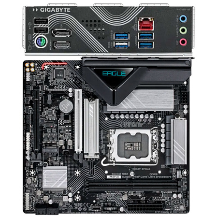 Материнская плата Gigabyte B860M Eagle B860 Soc-1851 2xDDR5, 4xSATA3, RAID, 2хM.2, 2xPCI-E16x, 3xUSB3.2, DP, HDMI, 2.5Glan, mATX