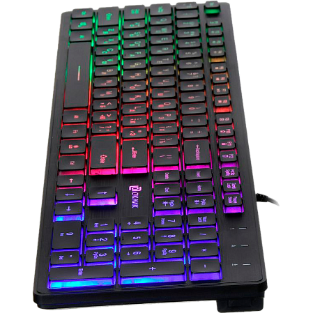 Клавиатура Oklick 550ML Black slim Multimedia LED