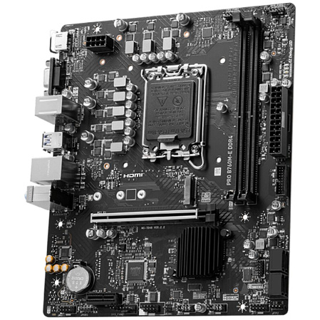 Материнская плата MSI Pro B760M-E DDR4 B760 Socket-1700 2xDDR4, 4xSATA3, 1xM.2, 1xPCI-E16x, 2xUSB3.2, D-Sub, HDMI, Glan, mATX