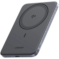Внешний аккумулятор Ugreen PB580 (75984B) MagFlow Air Ultra-Slim Magnetic 5000mAh 15W Grey