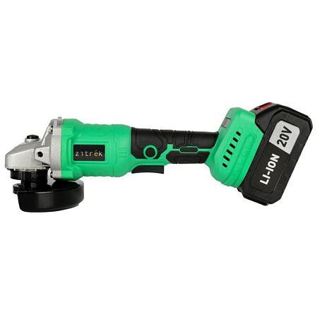 Аккумуляторная угловая шлифмашина Zitrek ZKAG20-125 PRO (125мм, 20B, Li-Ion аккум. 4 Aч - 2шт, ЗУ, кейс) 083-1079