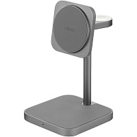 Беспроводная зарядная панель 3 в 1 Для IPhone, Apple Watch, Airpods uBear Evoke Qi2.2 25W Grey