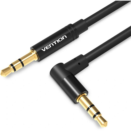 Кабель Jack3.5 (M)- Jack3.5 (M) 1.0m Vention (BAKBF-T) угловой черный