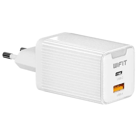 Сетевое зарядное устройство Wifit WiCharge GC2 65W USB A + Type-C белое