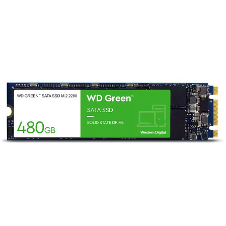 Внутренний SSD-накопитель 480Gb Western Digital Green (WDS480G3G0B) M.2 2280 SATA3  