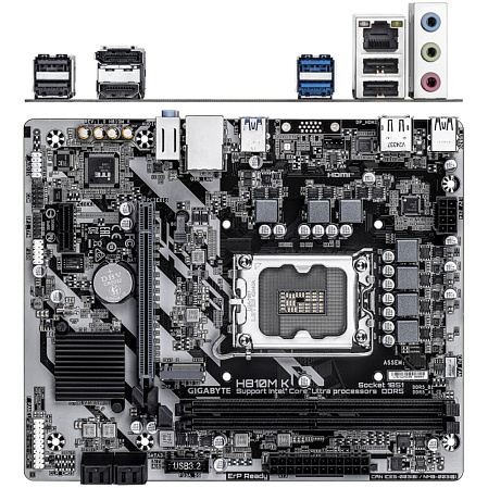 Материнская плата Gigabyte H810M K H810 Soc-1851 2xDDR5, 4xSATA3, RAID, 1хM.2, 1xPCI-E16x, 2xUSB3.2, DP, HDMI, Glan, mATX