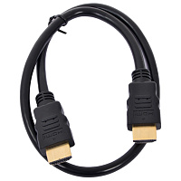Кабель HDMI-HDMI v2.0 0.5м черный, экран
