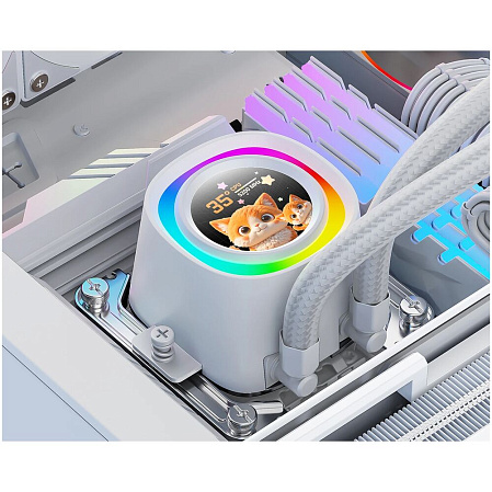 Система водяного охлаждения ID-Cooling FX240 LCD White ARGB 1150/1155/S1156/1151/1200/1700/1851, AM4/AM5