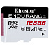 Карта памяти Micro SecureDigital 128Gb Kingston High Endurance SDXC class 10 UHS-I (SDCE/128GB)