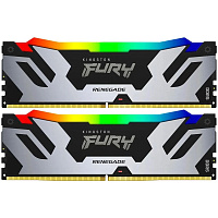 Модуль памяти DIMM 96Gb 2х48Gb DDR5 PC51200 6400MHz Kingston Fury Renegade RGB Silver (KF564C32RSAK2-96)