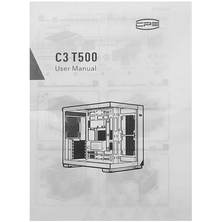 Корпус ATX Miditower PcCooler C3T500 ARGB WH Black