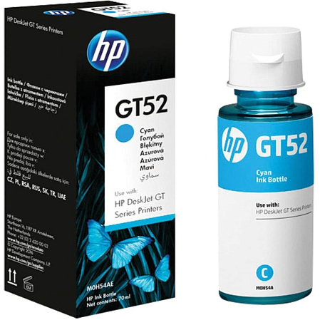 Чернила HP M0H54AE GT52 Cyan для HP Ink Tank