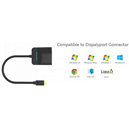 Переходник Display port mini (m) - HDMI (f) Vention HBCBB
