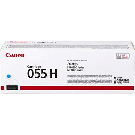 Картридж Canon 055 H C для Canon LBP663Cdw/LBP664Cx/MF746Cx/MF742Cdw/MF744Cdw (5900стр.)