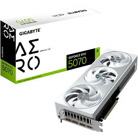 Видеокарта Gigabyte GeForce RTX 5070 12288Mb, Aero OC 12 Gb (GV-N5070AERO OC-12GD) 1xHDMI, 3xDP, Ret