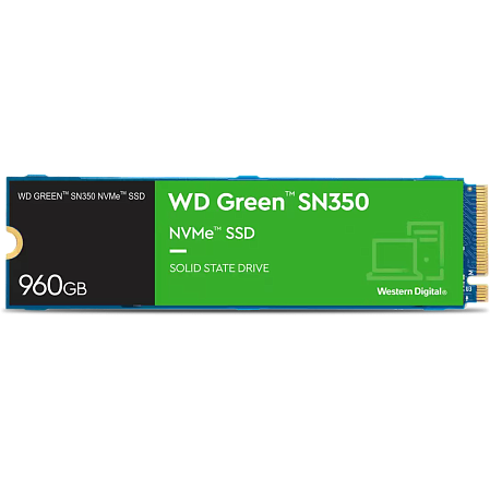 Внутренний SSD-накопитель 960Gb Western Digital Green SN350 (WDS960G2G0C) M.2 2280 PCIe NVMe 3.0 x4