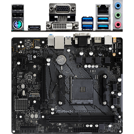 Материнская плата ASRock B550M-HDV B550 Socket AM4 2xDDR4, 4xSATA3, RAID, 1xM.2, 1xPCI-E16x, 4xUSB3.2, D-Sub, DVI-D, HDMI, Glan, mATX