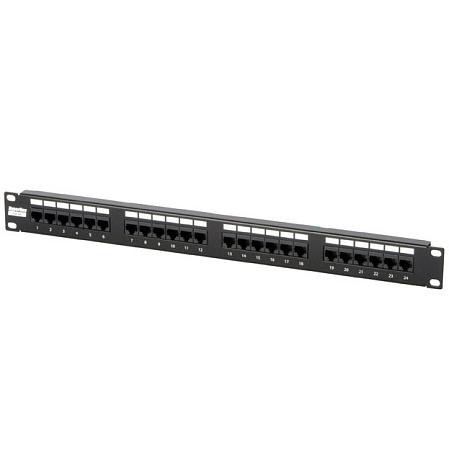 Патч-панель Hyperline 19" на 24 порта RJ-45, категория 5E