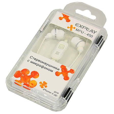 Гарнитура Explay MPU-450 iPhone-белая