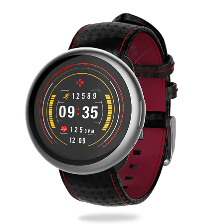 Умные часы MyKronoz ZeRound 2 HR Premium Silver/Carbon Band