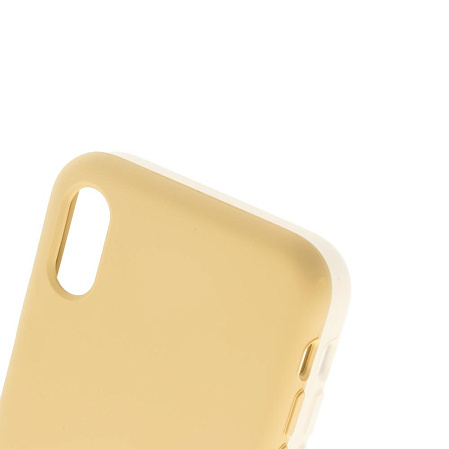 Чехол для Apple iPhone Xr Brosco Softrubber бежевый