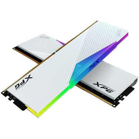 Модуль памяти DIMM 64Gb 2х32Gb DDR5 PC51200 6400MHz ADATA XPG Lancer RGB White (AX5U6400C3232G-DCLARWH)