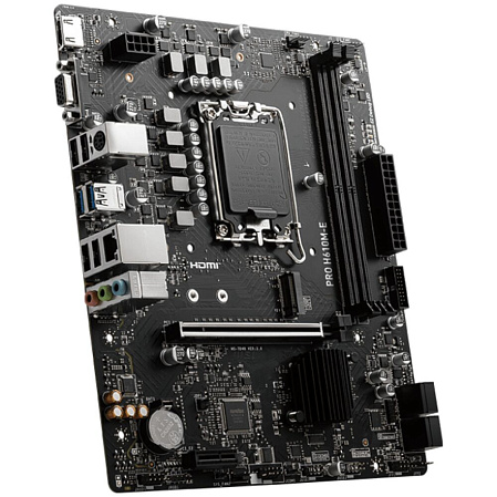 Материнская плата MSI Pro H610M-E H610 Socket-1700 2xDDR5, 4xSATA3, 1xM.2, 1xPCI-E16x, 2xUSB3.2, D-Sub, HDMI, Glan, mATX