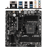 Материнская плата MSI B550M Pro-VDH WiFi Socket-AM4 AMD B550 4xDDR4, 4xSATA3, RAID, 2xM.2, 1xPCI-E16x, 4xUSB3.2, D-Sub, DP, HDMI, Glan, mATX