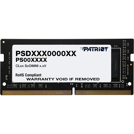 Модуль памяти SO-DIMM DDR4 8Gb PC25600 3200Mhz Patriot Memory Signature Line (PSD48G320081S)