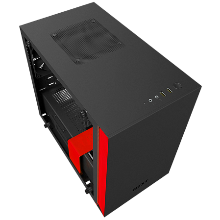 Корпус Mini-ITX Minitower NZXT H200 CA-H200B-BR Mini-ITX Black/Red