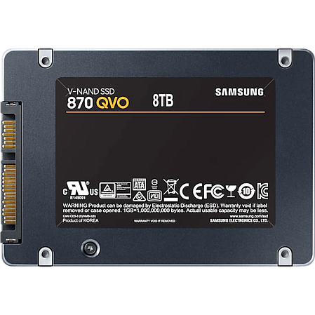 Внутренний SSD-накопитель 8000Gb Samsung 870 QVO (MZ-77Q8T0BW) SATA3 2.5"