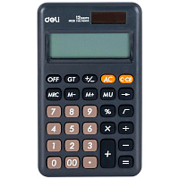 Калькулятор Deli EM120BLACK черный 12-разр.