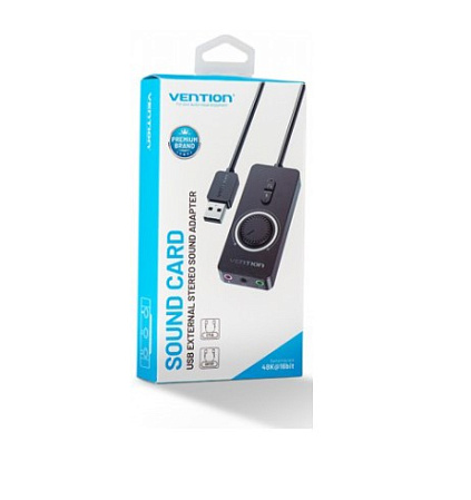 Звуковая карта Vention CDRBB USB c регулятором громкости