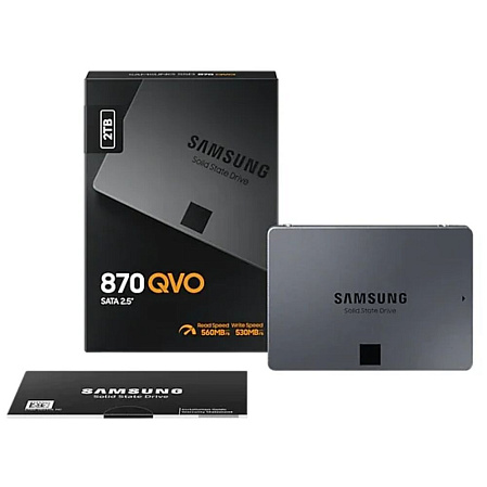 Внутренний SSD-накопитель 2000Gb Samsung 870 QVO (MZ-77Q2T0BW) SATA3 2.5"