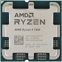 Процессор AMD Ryzen 5 7600, 3.8ГГц, (Turbo 5.1ГГц), 6-ядерный, L3 32МБ, Сокет AM5, OEM