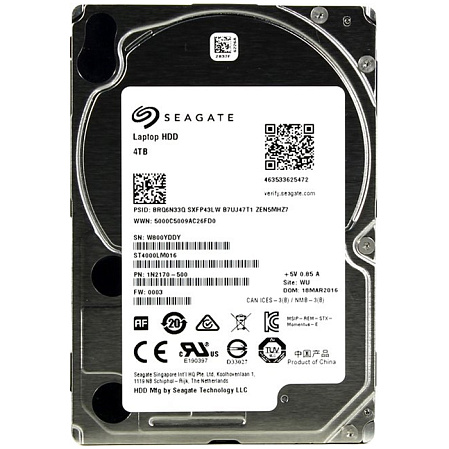 4000Gb 2.5" Seagate Laptop HDD (ST4000LM016) 128Mb 5400rpm SATA3