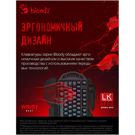 Клавиатура A4Tech Bloody B314 Black USB