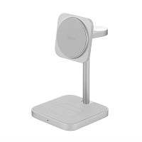 Беспроводная зарядная панель 3 в 1 Для IPhone, Apple Watch, Airpods uBear Evoke Qi2.2 25W Silver