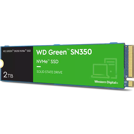 Внутренний SSD-накопитель 2000Gb Western Digital Green SN350 (WDS200T3G0C) M.2 2280 PCIe NVMe 3.0 x4