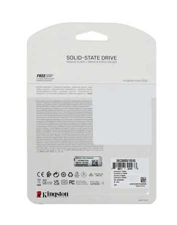 Внутренний SSD-накопитель 1024Gb Kingston KC3000 SKC3000S/1024G M.2 2280 PCIe NVMe 4.0 x4