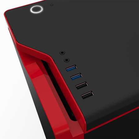 Корпус ATX Miditower NZXT H440 Window CA-H442W-M1 Black/Red