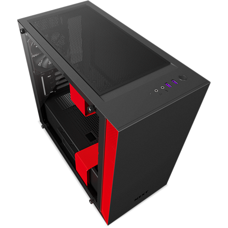 Корпус MicroATX Miditower NZXT H400i Smart CA-H400W-BR Black/Red