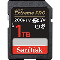 Карта памяти SecureDigital 1Tb SanDisk Extreme Pro SDXC Class 10 V30 U3 (SDSDXXD-1T00-GN4IN)