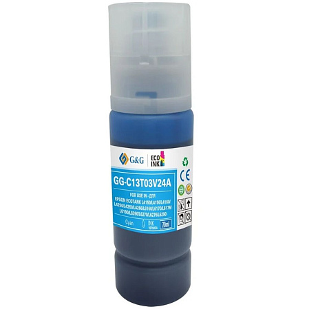 Чернила G&G GG-C13T03V24A 101C голубой70мл для Epson L4150/L4160/L6160/L6170