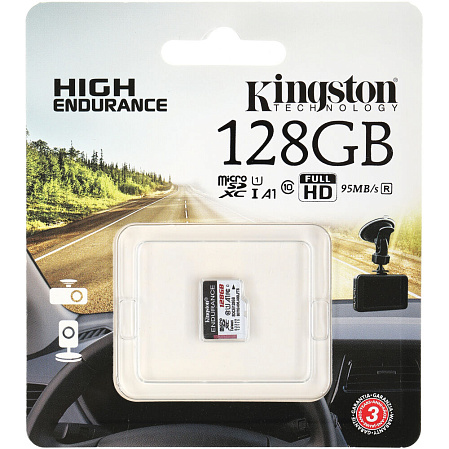 Карта памяти Micro SecureDigital 128Gb Kingston High Endurance SDXC class 10 UHS-I (SDCE/128GB)