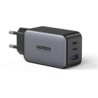 Сетевое зарядное устройство Ugreen CD244 (10335) 65W 2xType C + USB, черное